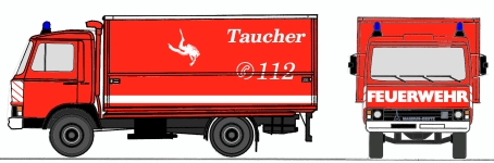 Loewe 4101 - H0 - Iveco Magirus Zeta 90M5 - Wasserrettung